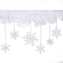 Set 3 Decori per Finestra Fiocchi di Neve 19 cm Bianco