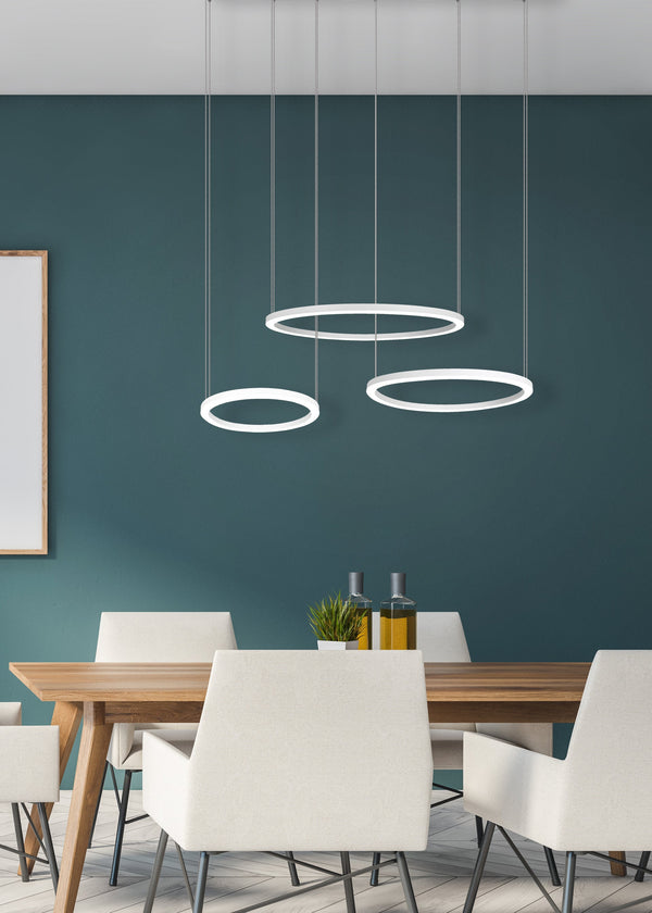 Lampada a Sospensione da Interno a LED in Metallo Bianco Opaco acquista