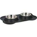 Ciotole per Animali Domestici con Tappetino Antisporco Antirovescio in Plastica