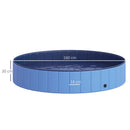 Piscina Pieghevole per Cani in PVC Azzurro Ø160x30h cm 