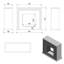 Camino a Bioetanolo da Pavimento 80x67,9 cm Bifacciale Flig Little Rock
