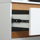 Cassettiera 3 Cassetti 80x40x86 cm in Legno MDF e Truciolato Bianco