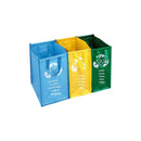 Set 3 Borse Colorate per la Differenziata Autoportanti per Armadio