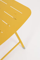 Set Tavolo e 2 Sedie da Giardino in Acciaio Yvonne Ocra