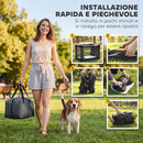 Trasportino Morbido per Cani e Gatti Pieghevole 76x54x54 cm con Cuscino Copertura Lavabile in Oxford Traspiranti 600D  Verde      