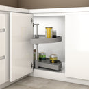 Cestello Girevole Ø75 cm per Mobile da Cucina 90 cm in Plastica Emuca Grigio
