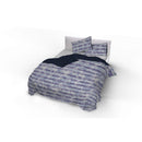 Copripiumino con Stampa sul Sacco e Federe Doubleface Jeans Stripes