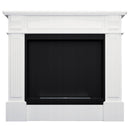 Camino a Bioetanolo da Pavimento 113x30x100 cm in Legno Bianco
