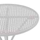 Tavolo da Giardino Rotondo Ø90cm in Acciaio Ivrea Bianco