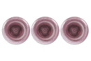 Set 3 Piatti Piani Ø29x2,5 cm  in Vetro VdE Tivoli 1996 Imperial Rosa