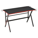 Scrivania da Gaming 120x60x76 cm in MDF e Metallo Nero