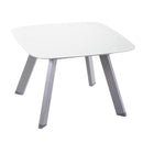 Set Salotto da Giardino 2 Poltrone e Tavolino in Alluminio Riverside Bianco