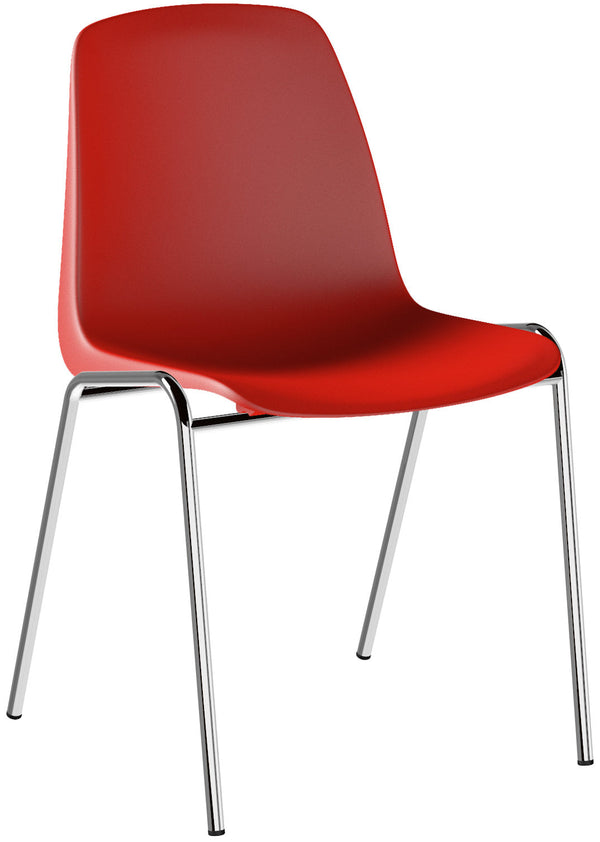 Sedia Poltrona Attesa da Ufficio in Polipropilene Tosini Verona Rossa acquista