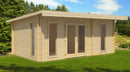 Casetta da Giardino Aurora 5,87x3,77m Porta Doppia in Legno di Abete Grezzo