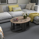 Set tavolini da salotto Antella nero e noce