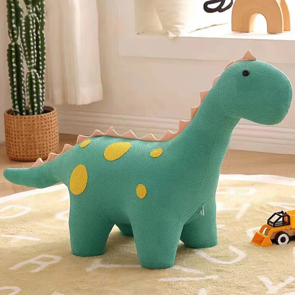 acquista Sedia Poltrona per Bambini a Forma di Dinosauro 90x30x50 cm con Seduta Morbida Verde Chiaro