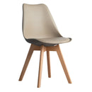 Set 4 Sedie 83x49x43 cm in Similpelle da Interno Tortora