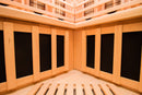 Sauna Finlandese ad Infrarossi 2/3 Posti 120x120 cm H190 in Legno di Abete Apollon 2C