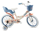 Bicicletta per Bambine 16" Disney Stitch Freni Caliper e Stabilizzatori in Acciaio Hi-Ten Beige