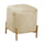 Pouf Contenitore 38x38xh45 cm in Tessuto Velluto Crema