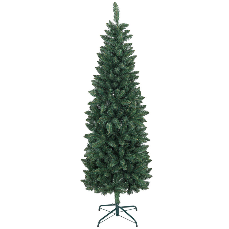 Albero di Natale Artificiale 180 cm 479 Rami Design Alto e Stretto Verde 