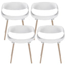 Set 4 Sedie 62x54x74 cm in Polipropilene Diletta Bianco