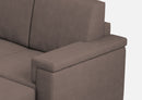 Divano 3 Posti con Pouf 208x155x85 cm Marrak in Tessuto Talpa