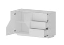 Credenza 2 Ante + 3 Cassetti 140x43x86 cm Alien Bianco Lucido