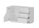 Credenza 2 Ante + 3 Cassetti 140x43x86 cm Alien Bianco Lucido