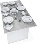 Console Apribile a Libro 120x35x77 cm in Legno Bianco e Cemento