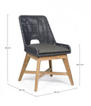 Set 2 Sedie 50x68x86h cm con Cuscini Hesperia Slate