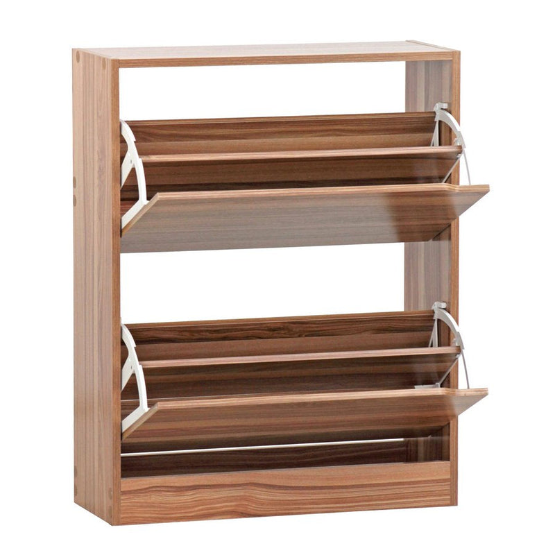 Scarpiera 2 ante 63x80x24 cm in Legno Melaminico Naturale 