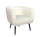 Poltrona 76x70x68h cm Avril Bianco Bouclè