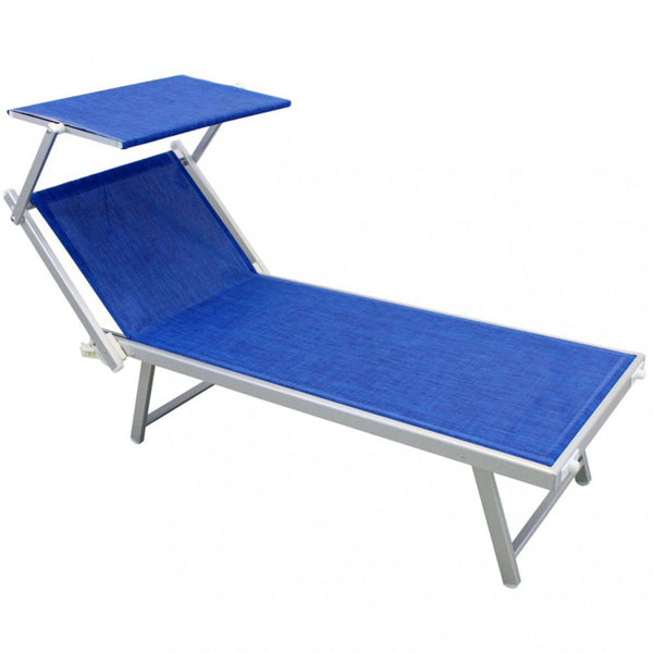 prezzo Lettino Prendisole da Giardino Bari 181x61x38 h cm in Alluminio Blu