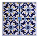 Set Tavolo e 4 Sedie da Giardino con Mosaico in Metallo Sorrento