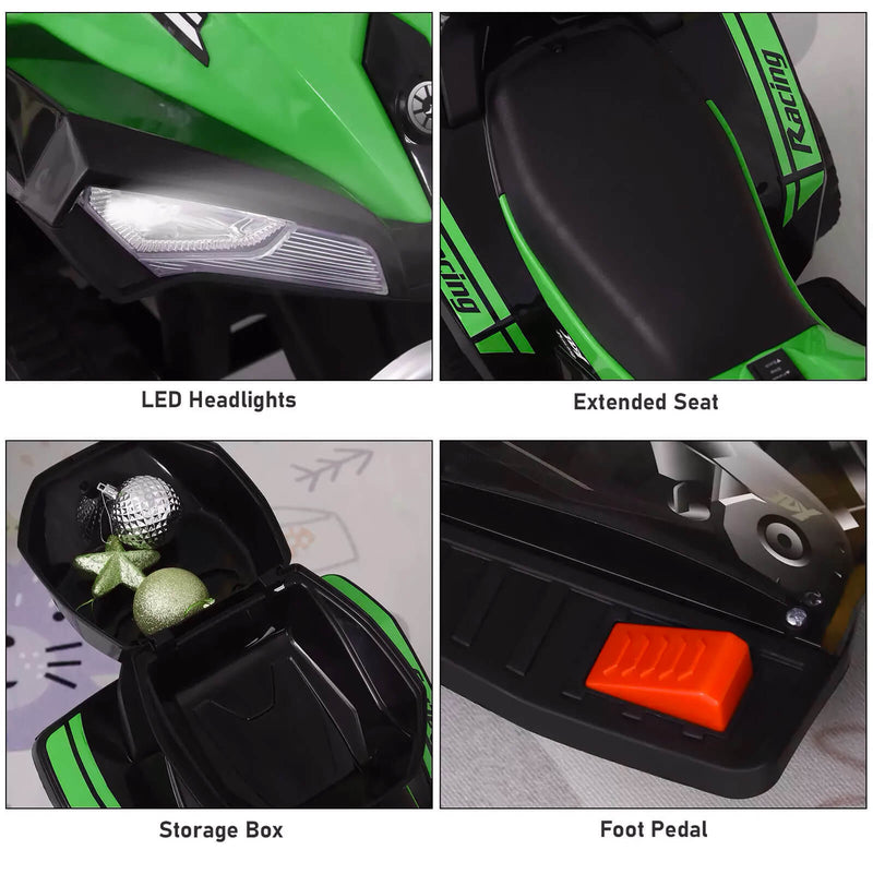 Mini Quad Elettrico per Bambini 6V Kidfun Invictus Verde