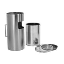 Cestino Gettacarte Posacenere da Parete Ø24,5 cm in Acciaio 10L per Interno Esterno