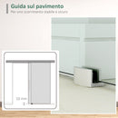Porta Scorrevole Vetrata 77,5x205 cm Temperata Smerigliata 