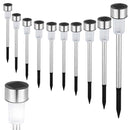 10 Lampade da Giardino ricarica solare Paletti Solari Moderni LED Luce Bianca