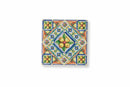 Set 6 Sottobicchieri Quadrati in Ceramica Fondo in Sughero 10x10 cm VdE Tivoli 1996 Costiera