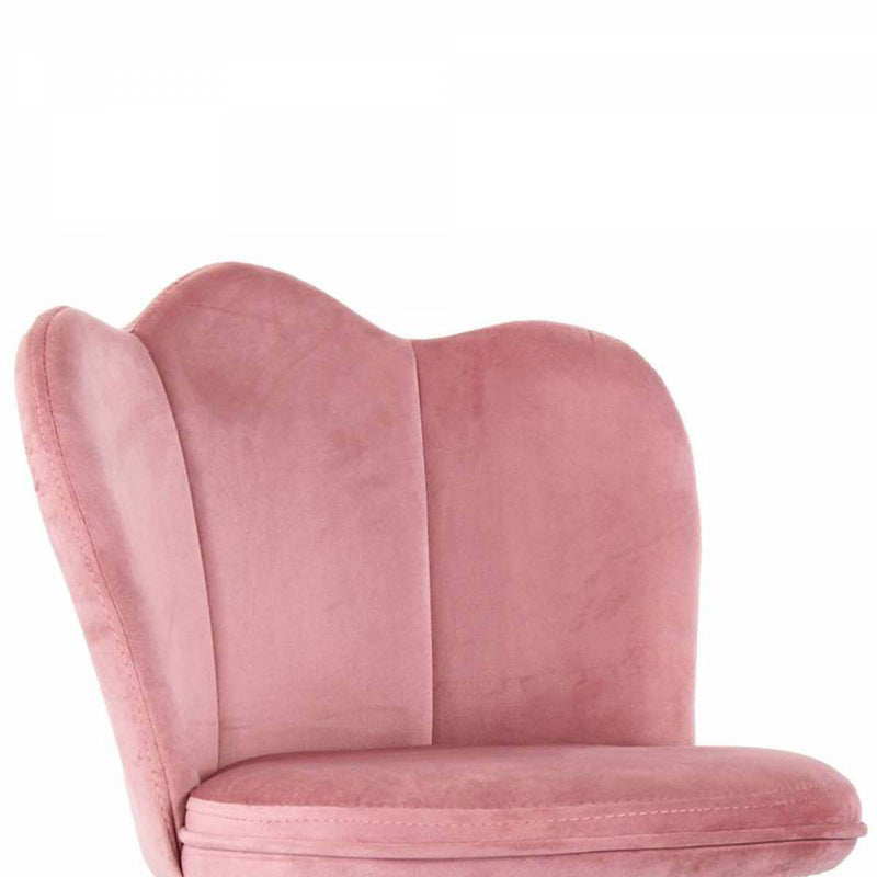 Set 2 Sgabelli 38x38x60/80 cm in Velluto Base Nera Cipria