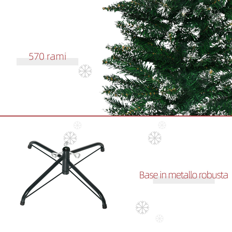 Albero di Natale Artificiale Innevato 195 cm 570 Rami Verde