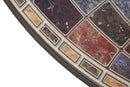Pannello Bizantino Map Ø125x3,5 cm in Ferro Multicolor