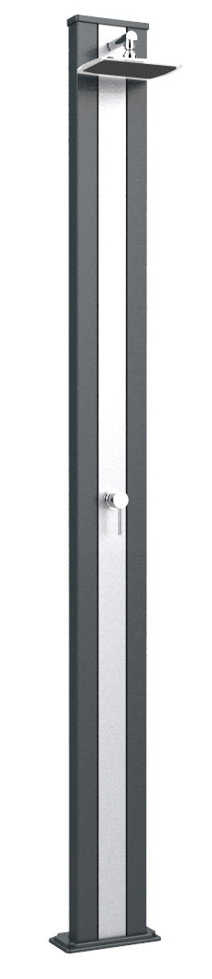 sconto Doccia Solare da Esterno Giardino 30L Miscelatore Arkema Spring S Fascia Inox Antracite