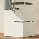 Portaombrelli Moderno 15,5x15,5x49 cm con Raccogligocce e Ganci in Metallo Beige      