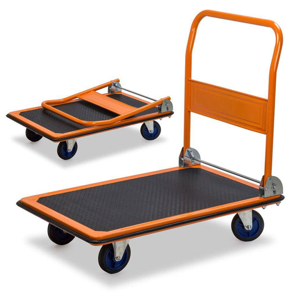 Carrello Pieghevole da Trasporto 300 Kg in Lamiera Arancione acquista