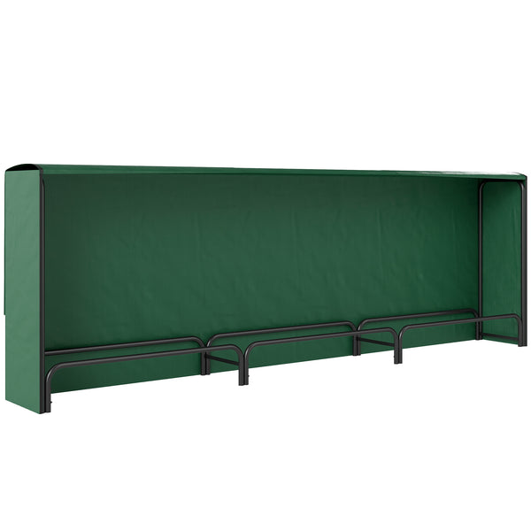 Portalegna Regolabile 300x36x99 cm con Telo Impermeabile in PE e Metallo Nero e Verde Scuro sconto