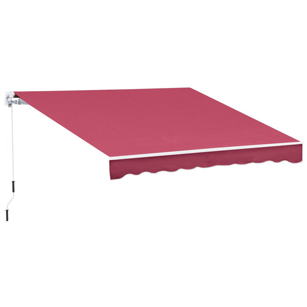Tenda da Sole Avvolgibile a Parete 4x2.5m in Poliestere Rosso Scuro prezzo