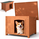 Cuccia per Cani Taglia M da Esterno 85x58x58 cm con Tetto Apribile in Legno di Cipresso      