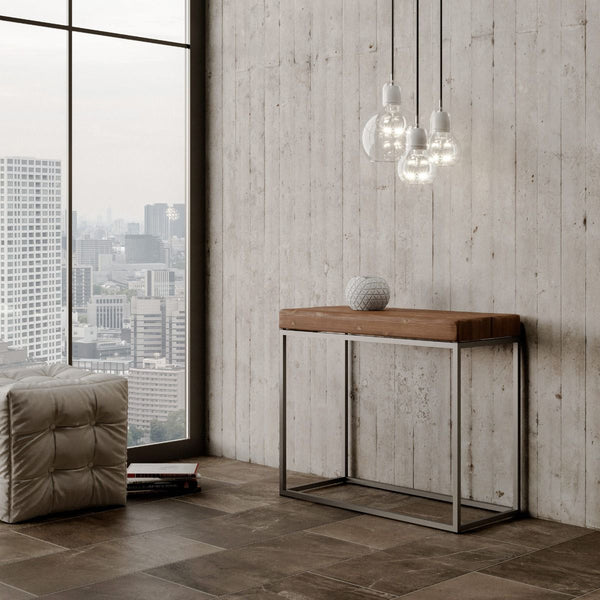 Consolle Allungabile 90-290x40x77 cm in Nobilitato Marrone acquista